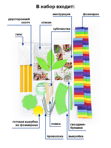Набор для творчества топиарий &amp;quot;Радужный&amp;quot;