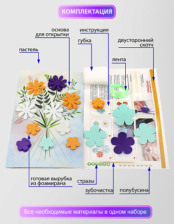 Набор для творчества открытка &quot;Букетик&quot;
